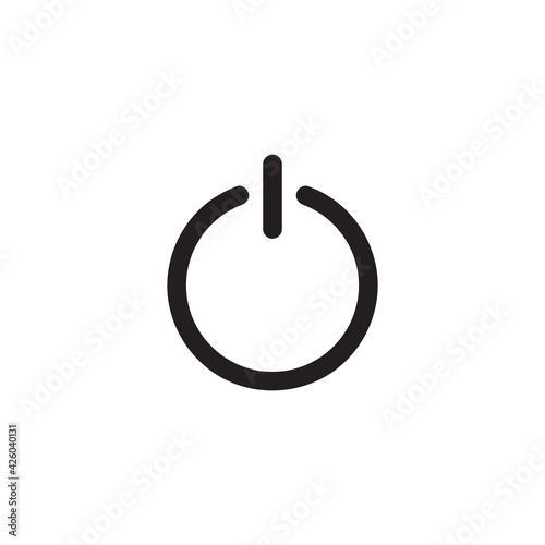 Vector shut down icon. Black icon. Modern flat design vector illustration, quality concept for web banners, web and mobile applications, infographics