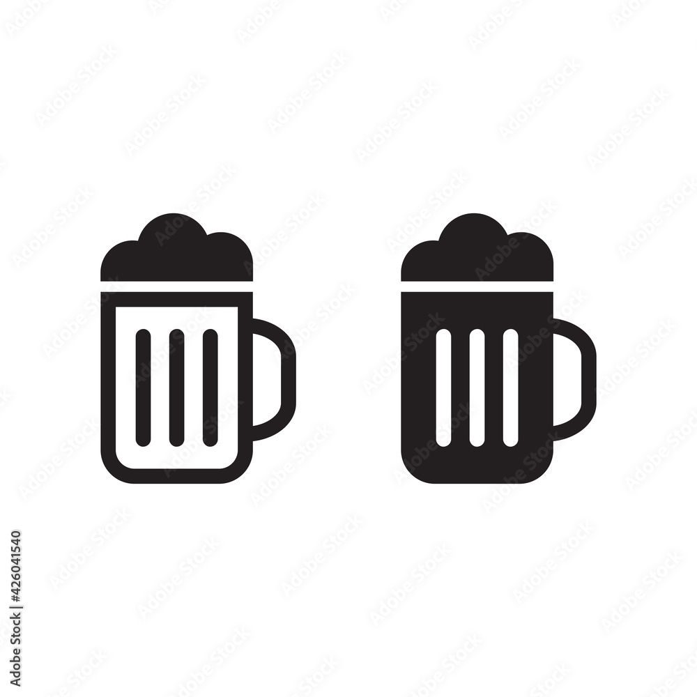 Beer Icon. Beer glass symbol for your web site design, logo, app Beer Icon. Beer glass symbol for your web site design, logo, app