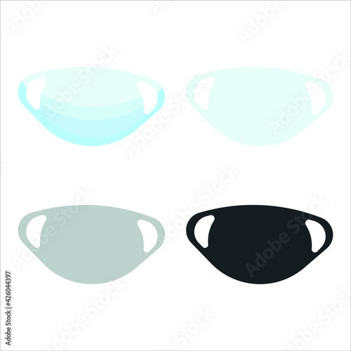 Four colorful sanitary masks.