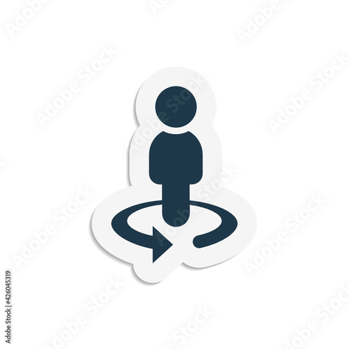 Businessman Circle - Sticker