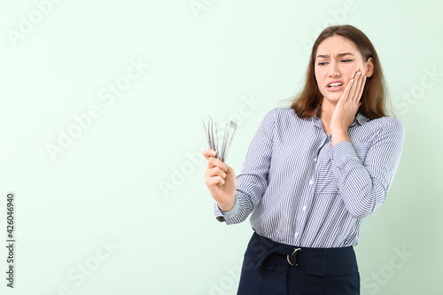 Young woman with dental too...