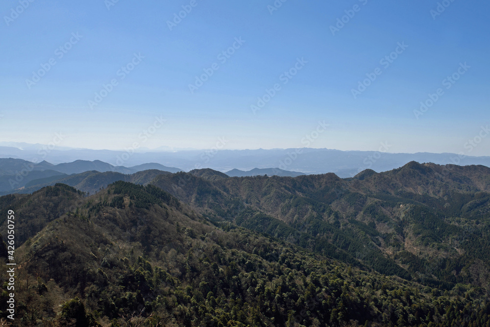 Fototapeta premium 英彦山の南岳からの眺め