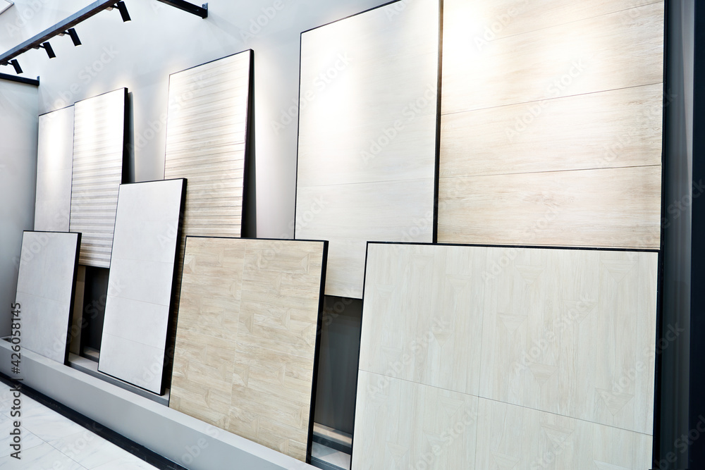 Obraz premium Ceramic tile collection in hardware store