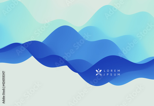 Water waves. Nature background. Trendy liquid design. Vector illustration for banners, flyers and presentation. photo