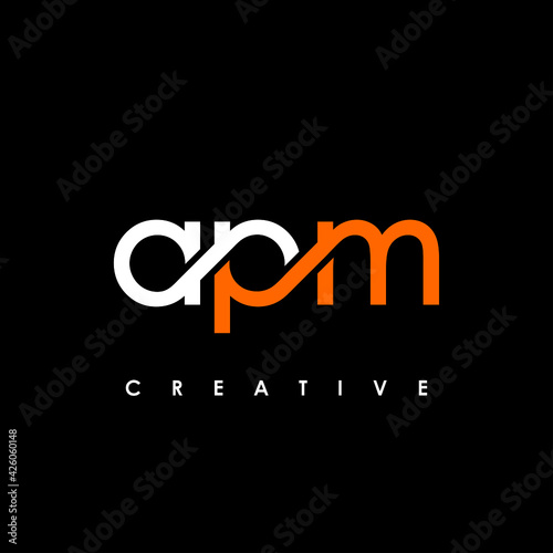 APM Letter Initial Logo Design Template Vector Illustration photo
