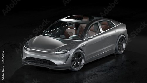 3D rendering of a brand-less generic concept car   © Andrus Ciprian