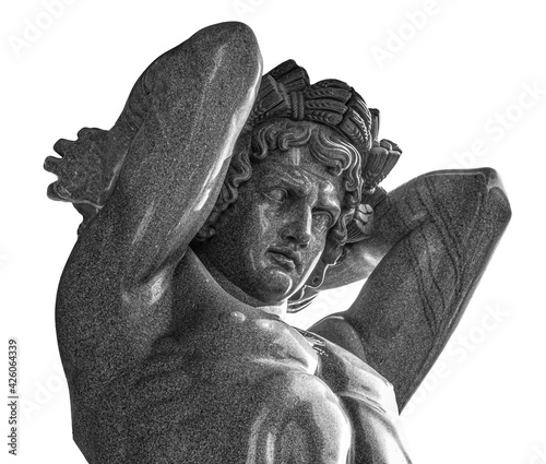 Foto Atlant holds a vault above the entrance