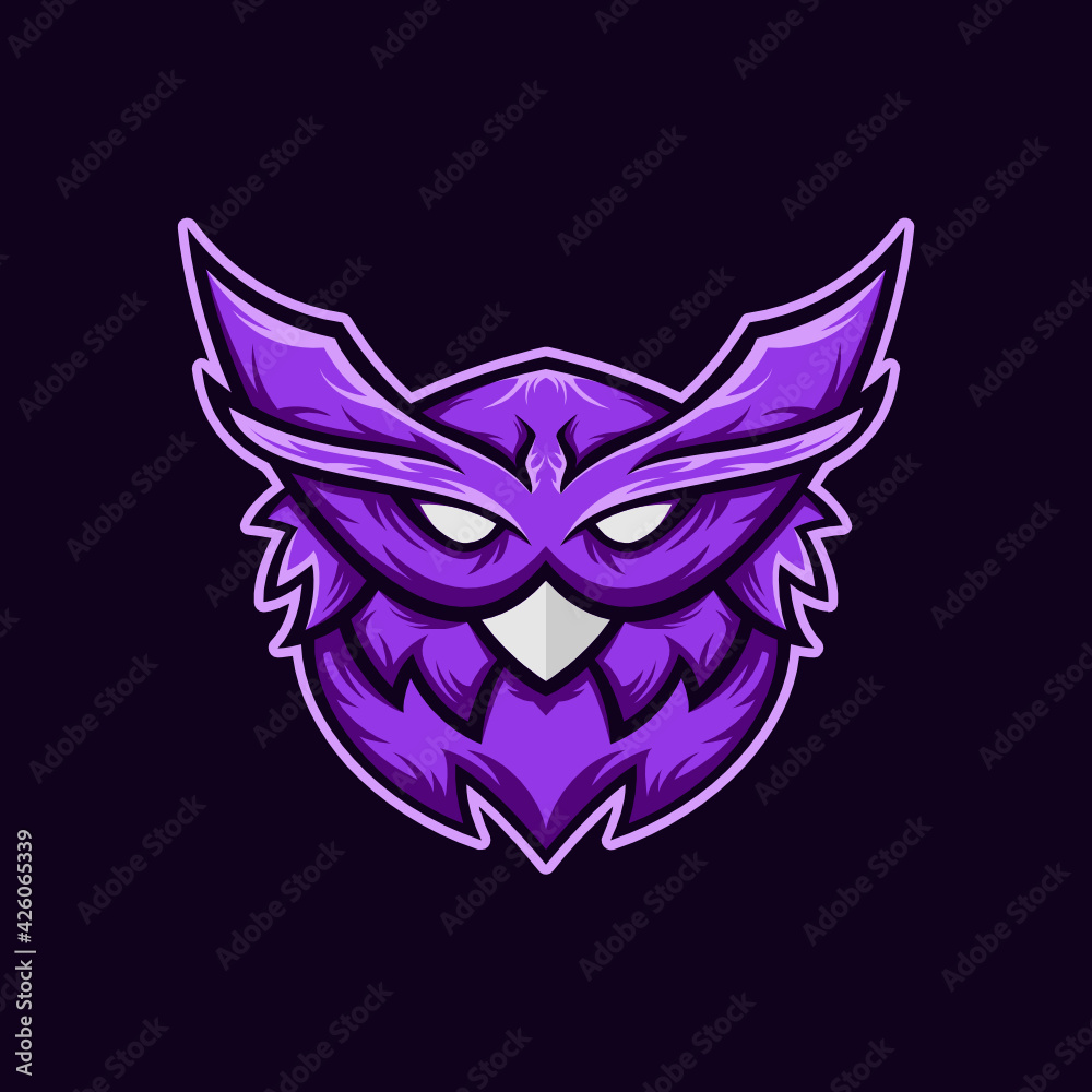 Fototapeta premium Owl head mascot illustration logo design