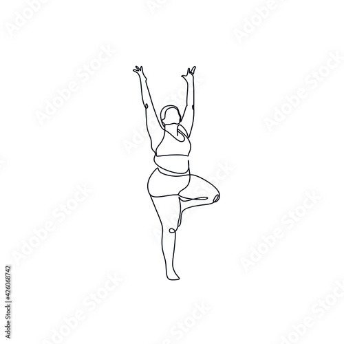 Surreal Fashion Continuous line women drawing, fashion concept, woman beauty minimalist, vector illustration pretty sexy. Contemporary portrait