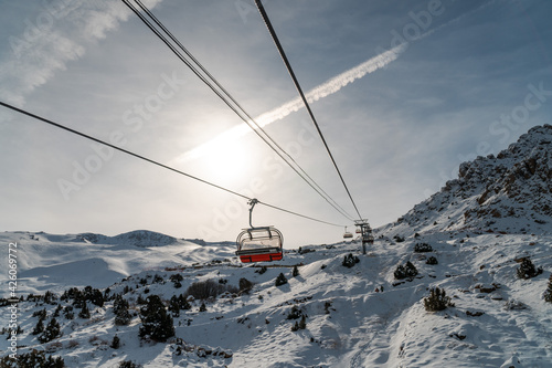 ski lift in the mountain