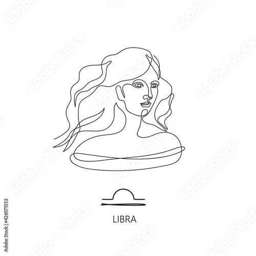 Zodiac sign Libra. The symbol of the astrological horoscope.