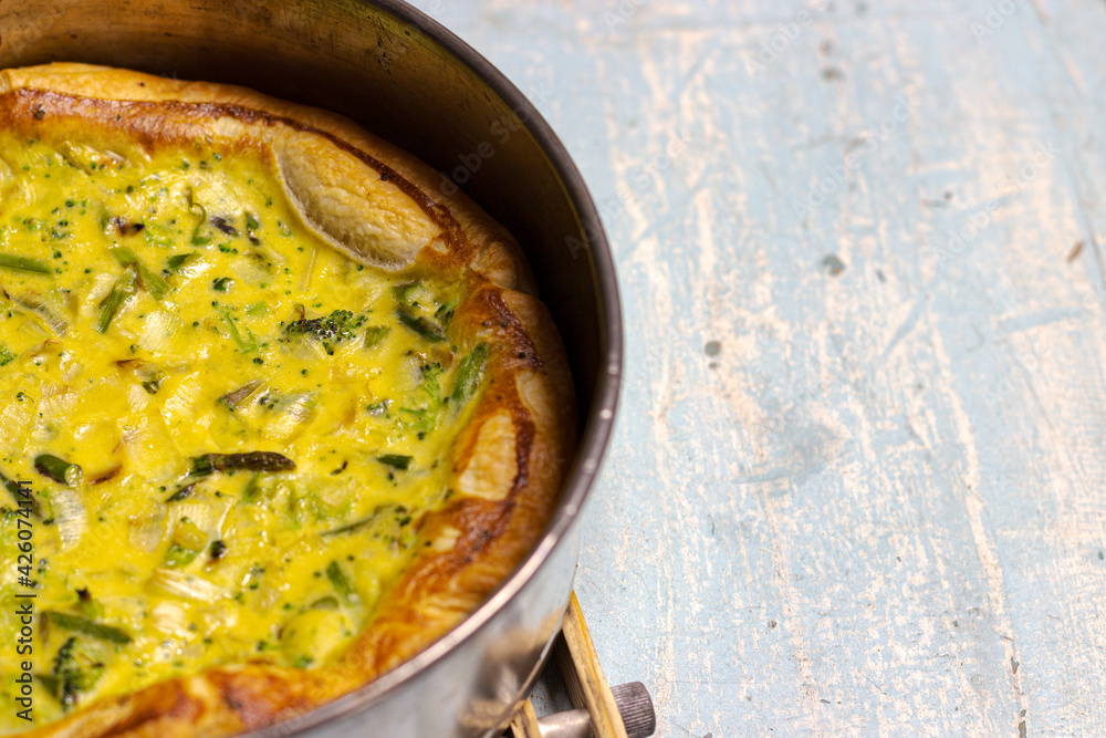 puff pastry cake with vegetables and eggs puff pastry cake with vegetables and eggs