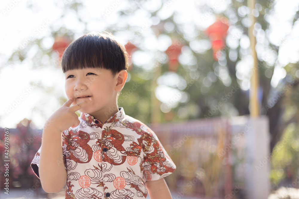 Close-up portrait of Cute Asian child smiling outdoors. Close-up portrait of Cute Asian child smiling outdoors.