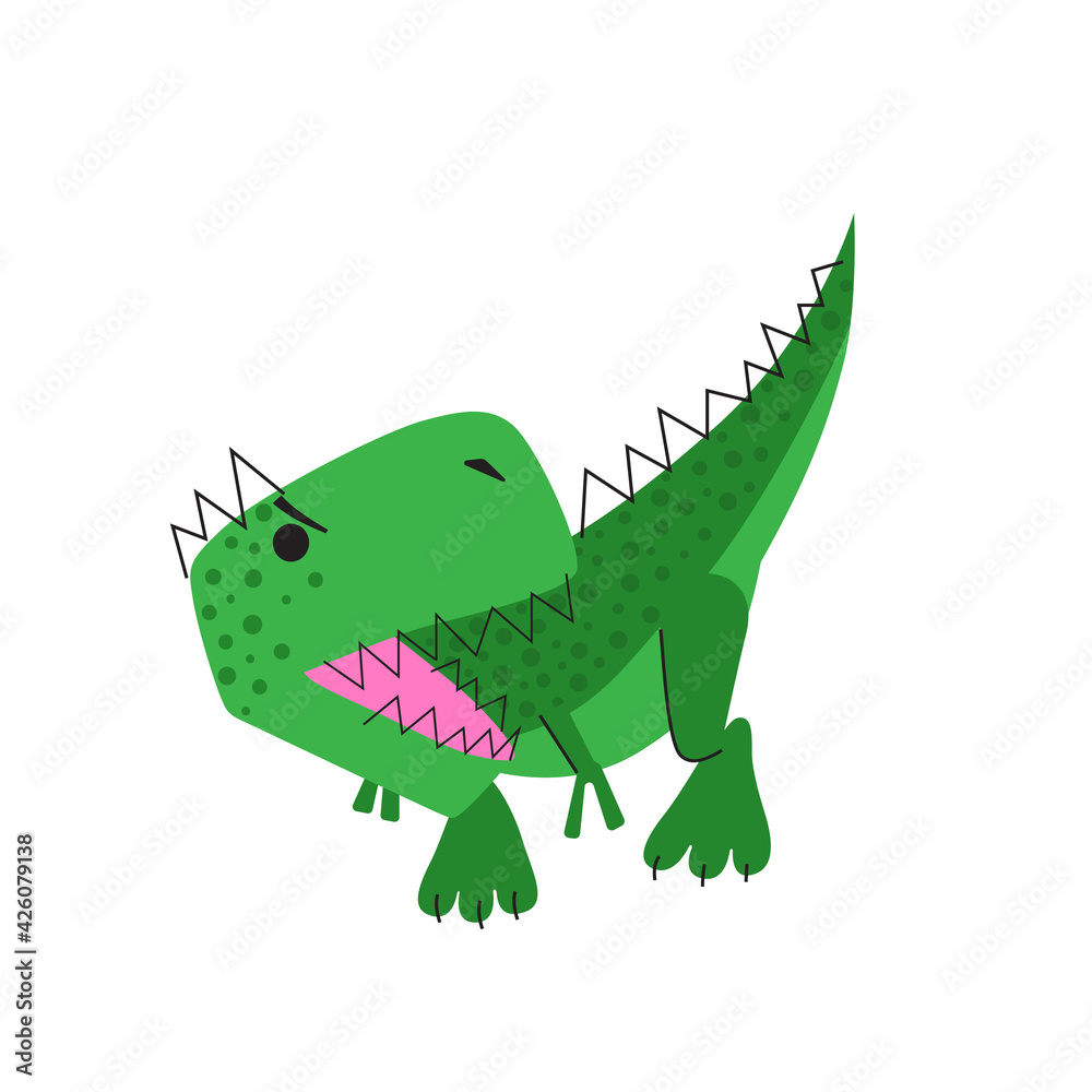 Naklejka premium Roar dinosaur. Dino isolated on white background
