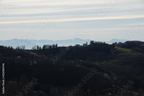 The hills of Piedmont in the province of Alessandria are very gentle with ancient villages and glimpses of the Alps