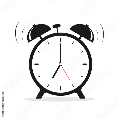 Table alarm clock icon. Vector illustration