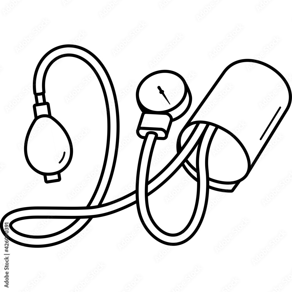 Manual aneroid sphygmomanometer Stock Vector Adobe Stock