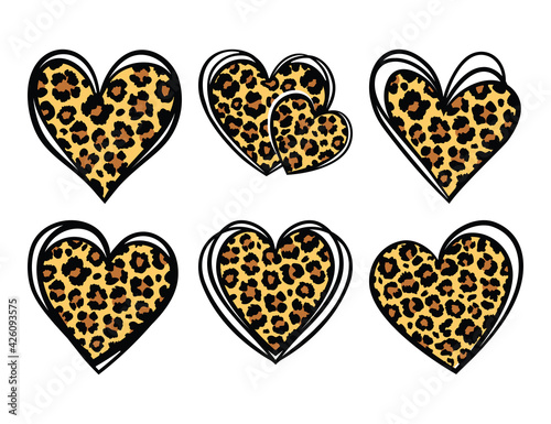 Vector Leopard Prints, Leopard Hearts, Cheetah Prints