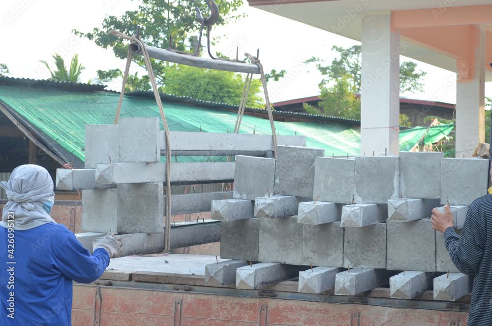 Cement columns lined up for a background. Cement columns lined up for a background.
