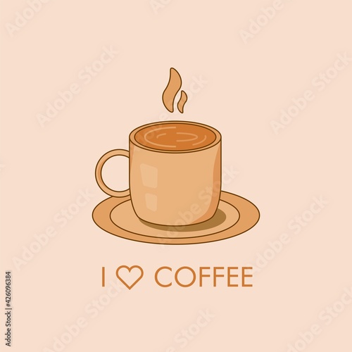 I love coffee (sweet cup with coffee)