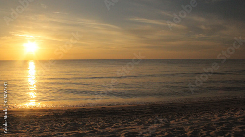 sunset on the beach