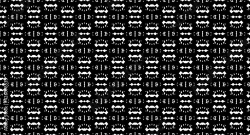 abstract symmetrical black and white pattern for textile, wrapping paper, wallpaper, prints