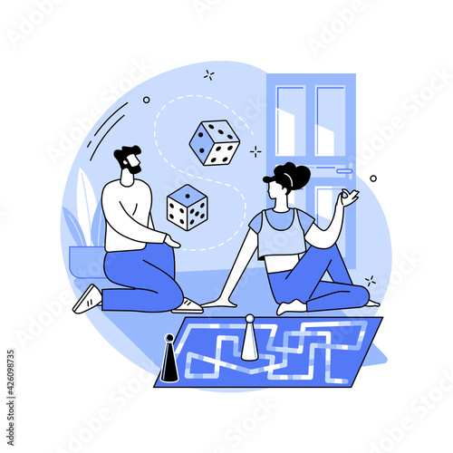 Board games abstract concept vector illustration.