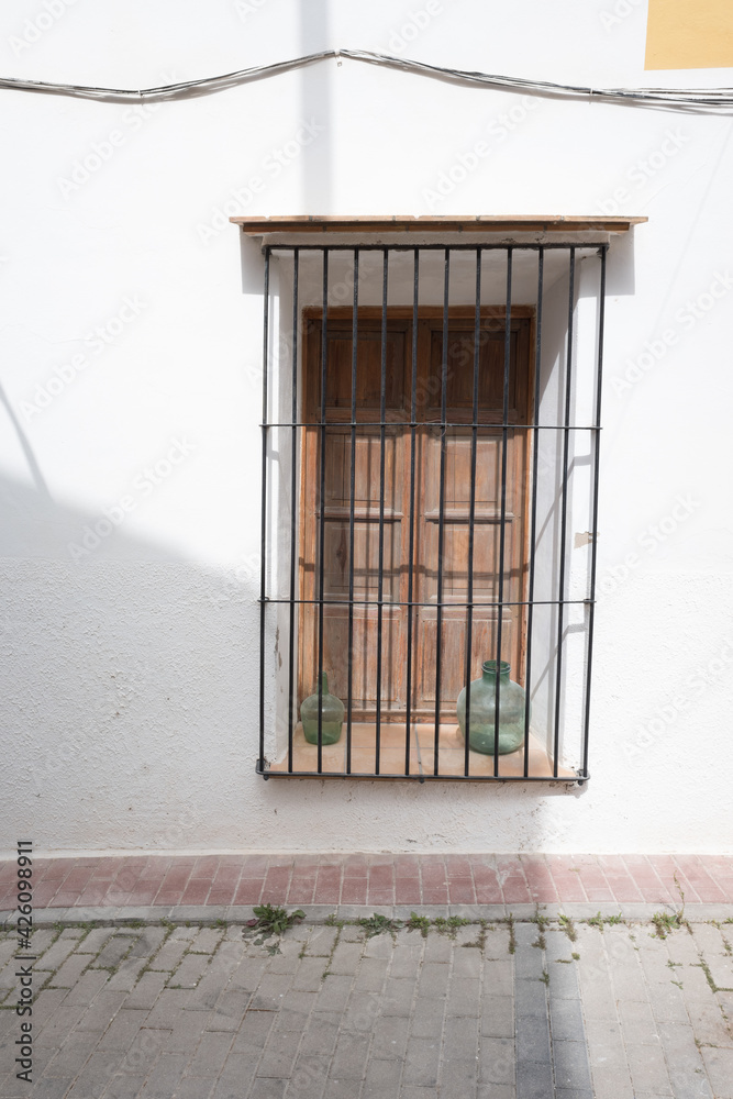 Obraz premium window with bars