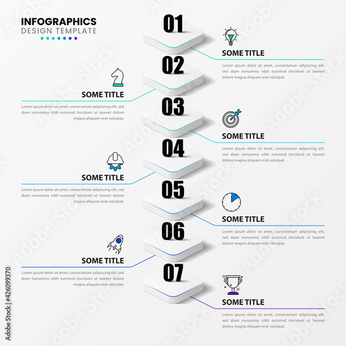 Infographic design template. Creative concept with 7 steps