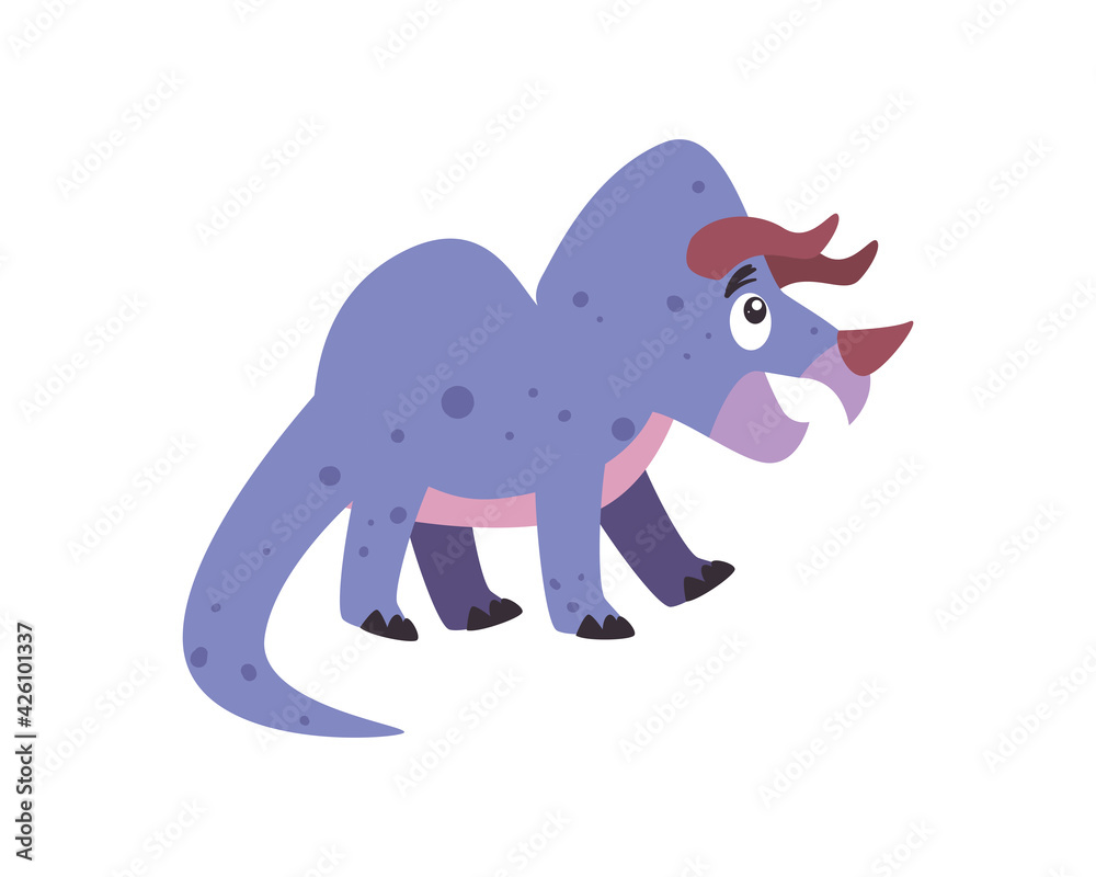 Fototapeta premium triceratops dinosaur cartoon