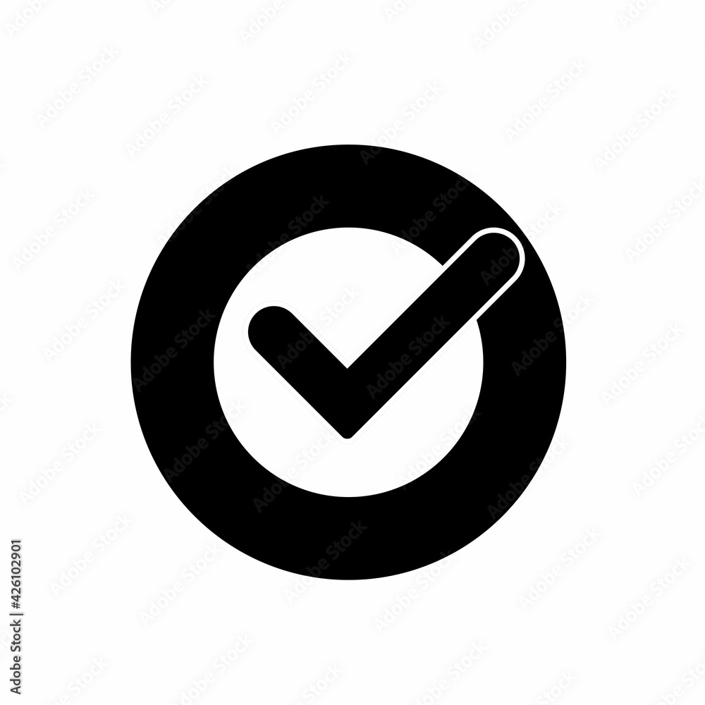 approved symbol, check mark. Vector illustration. approved symbol, check mark. Vector illustration.