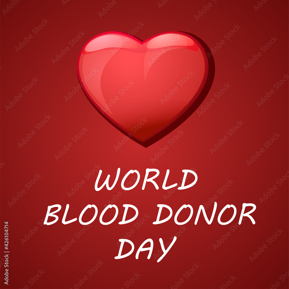 World blood donor day card Vect ill