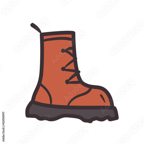 Isolated boot icon