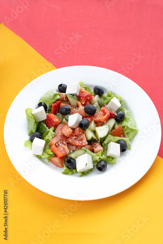 salad greek with feta cheese