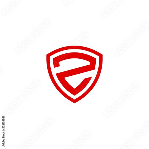 Free Download initial Letter Z with Shield frame line element - GFXLoad