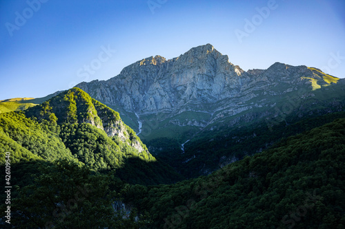 mountains covered with green trees © ARAMYAN