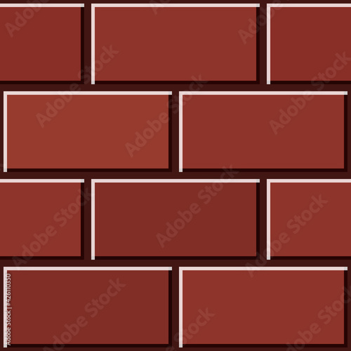 赤レンガのブロック_横スクロールゲーム_イラスト素材