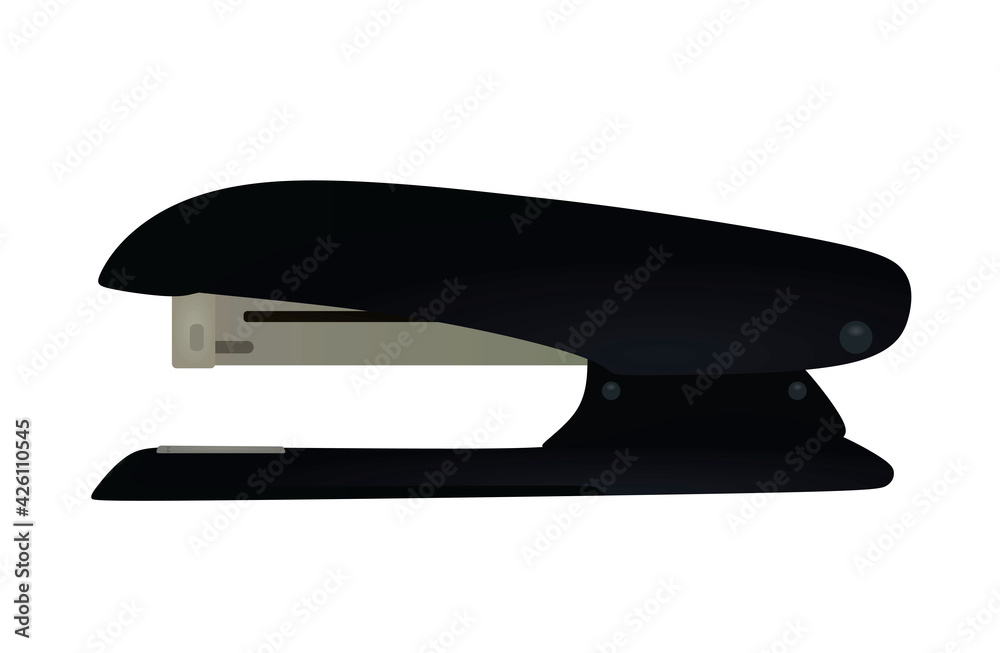 Black stapler machine. vector illustration Black stapler machine. vector illustration