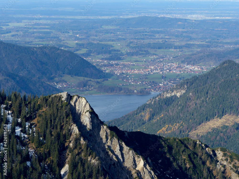 Fototapeta premium Aiplspitze mountain tour in Bavaria, Germany
