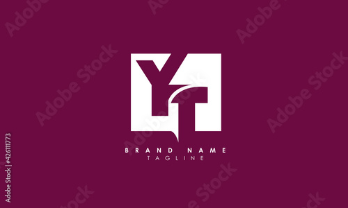 Alphabet letters Initials Monogram logo YT, TY, Y and T