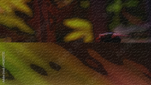 digital painting design concept  abstract.