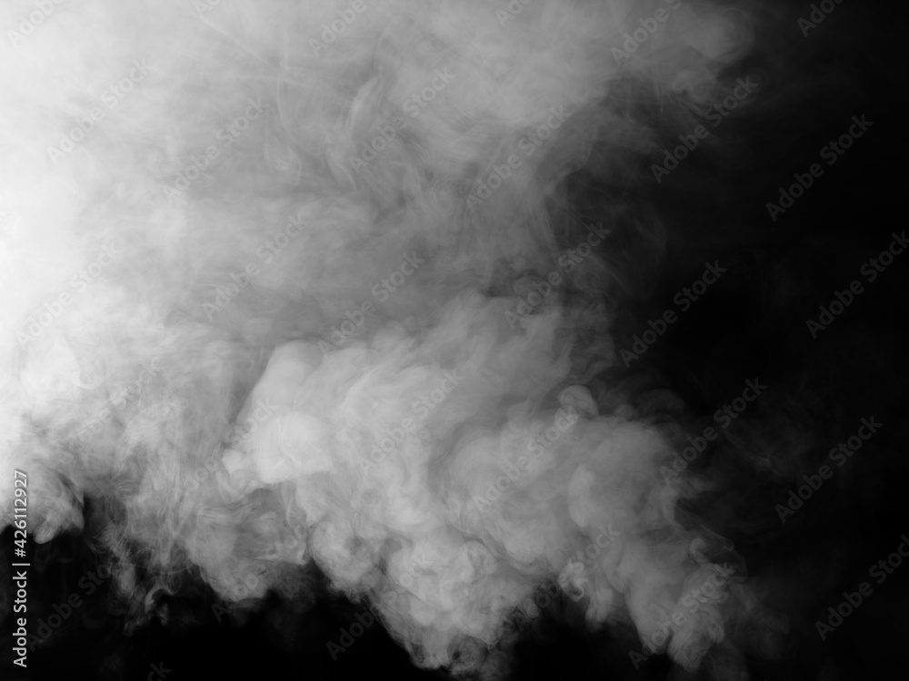 White smoke on black background White smoke on black background