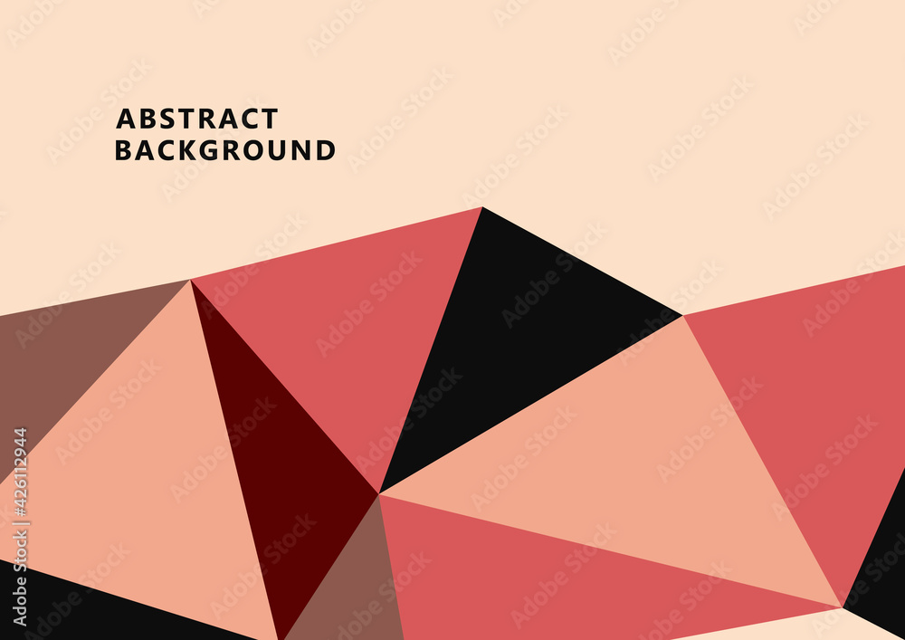 Fototapeta premium Bright abstract geometric background from triangles. Unusual color forms for your message. Business or technical presentation, app cover template. Vector n