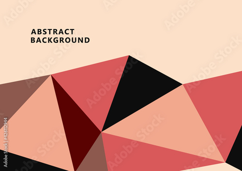 Bright abstract geometric background from triangles. Unusual color forms for your message. Business or technical presentation  app cover template. Vector n