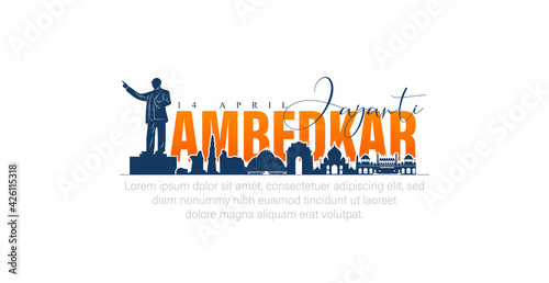 illustration of Bhimrao Ramji Ambedkar jayanti.