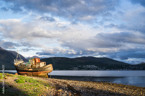Old Fisher Boat at Corpach near Fort Williams in Scotland