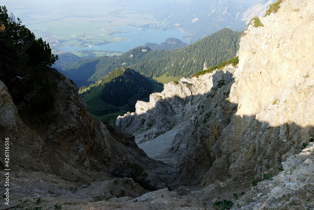 Kochelsee lake from Herzogstand mountain in Bavaria, Germany