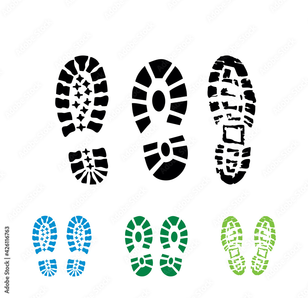 Boot Shoes Print Vector Sign Boot Shoes Print Vector Sign