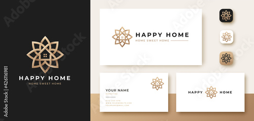 luxury Flower house logo design