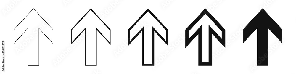 Set of arrows isolated on white background. Vector illustration Set of arrows isolated on white background. Vector illustration
